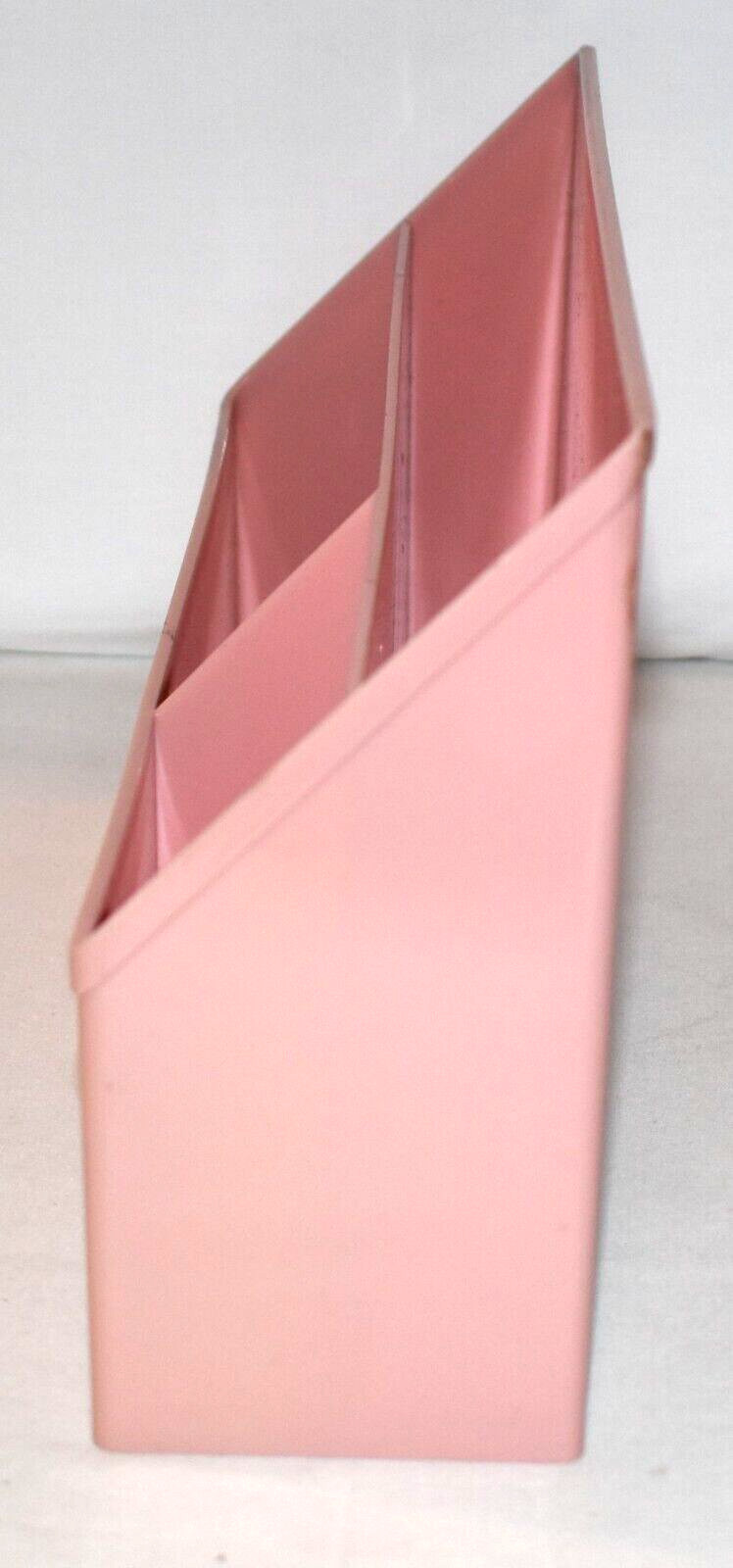 MCM – Rogers – PINK DESK ORGANIZER – Acrylic Plastic – Mail, Office, etc