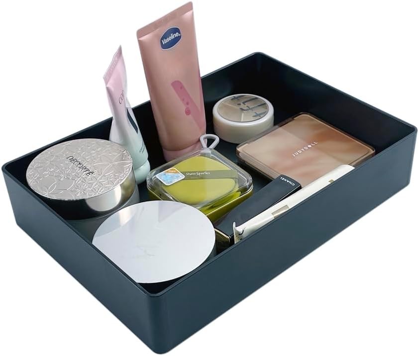 Rectangular Plastic Desk Organizer W/ Storage Trays Accessory Tray 9.4 x 6.7 x 2