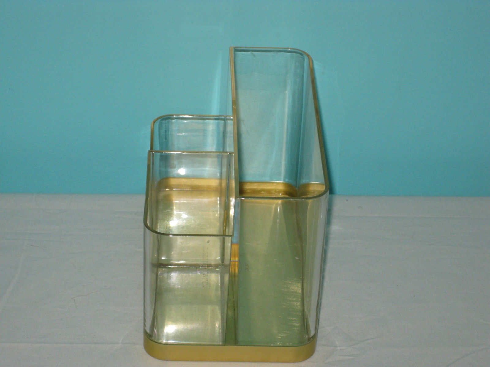Threshold Acrylic Storage Makeup Desk Organizer Vanity Dorm Clear Gold Simple
