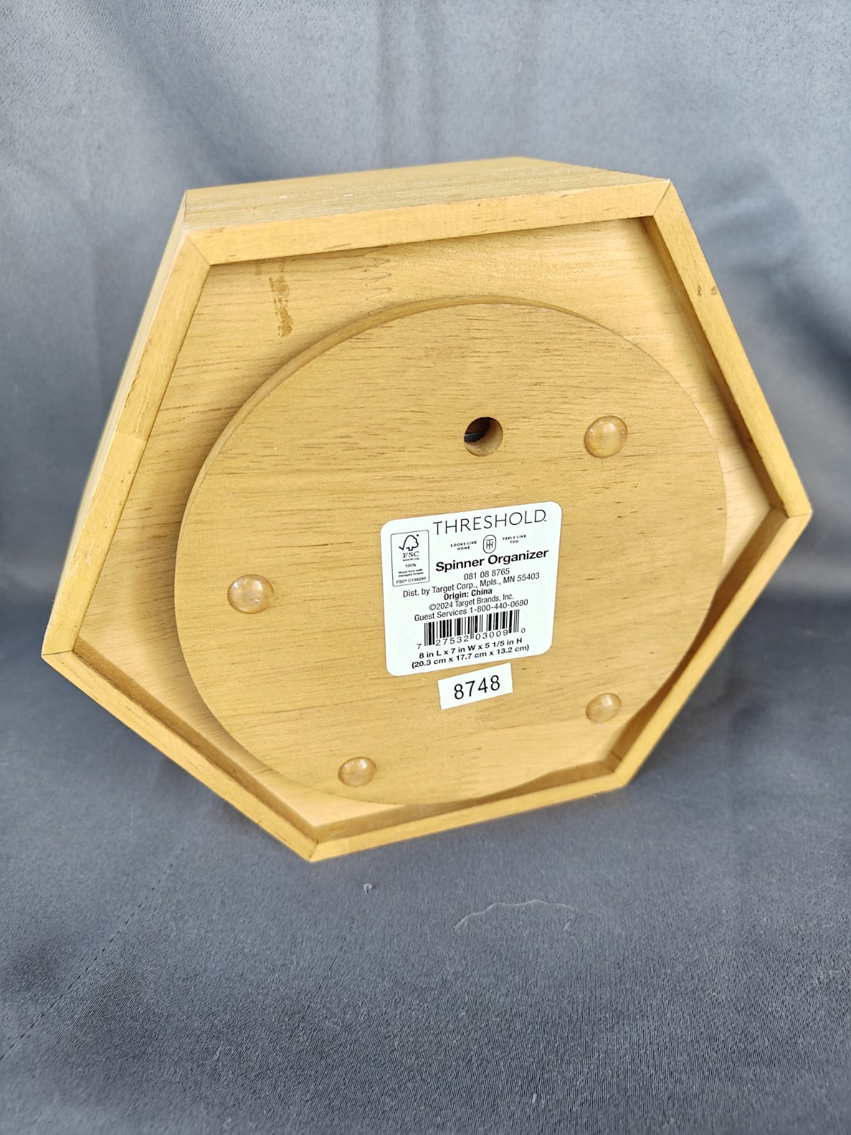 Target Threshold Wooden Spinner Organizer For Desk Office Supplies