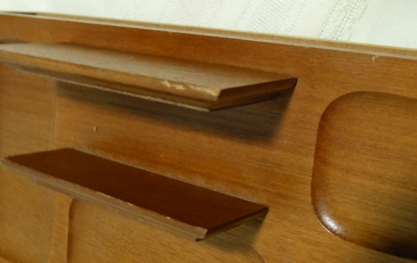Vintage London Leather Men’s Wood Jewelry Valet Box, MCM, Brass Drawer Pull