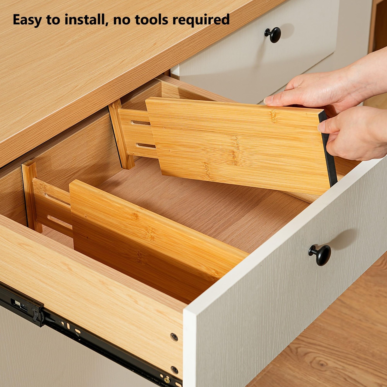 Fabsome Dresser Drawer Organizers 6 Pack 4.65 High Adjustable From 12.5-17
