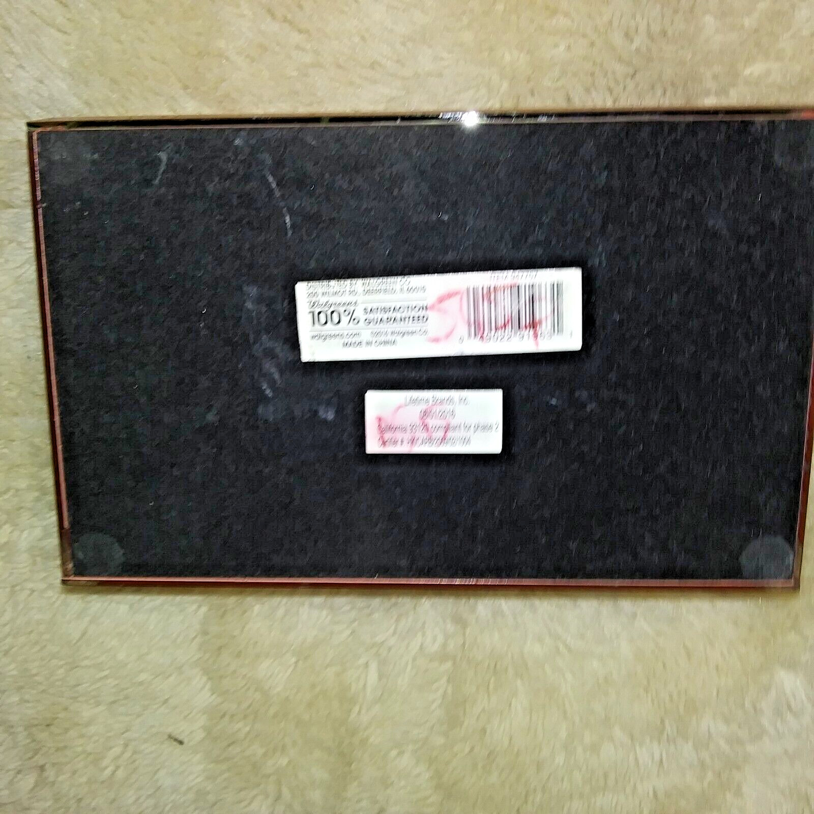 Asian Red Lacquer Jewelry Box Velvet Lining