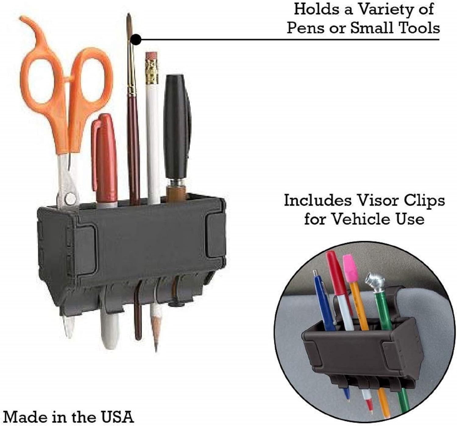 Lightweight Black Pencil Holder for Stylish and Versatile Organization 1 Pack