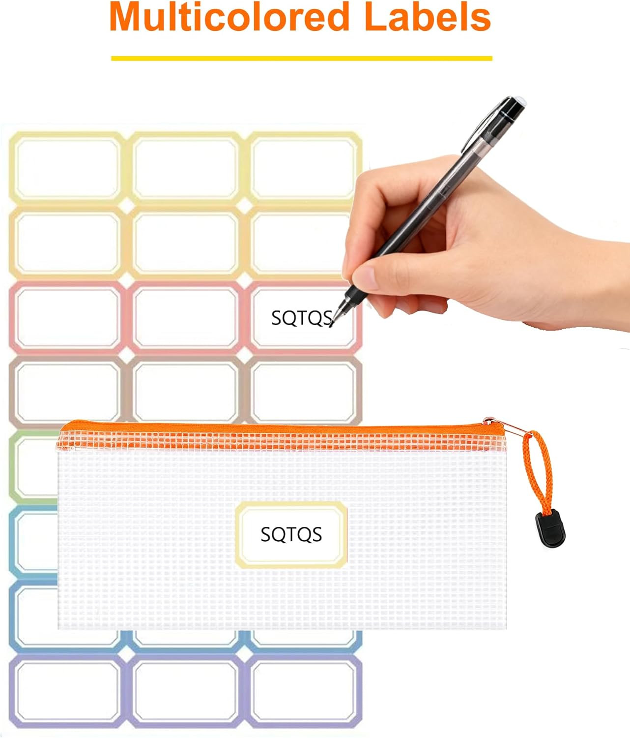 24 Pcs Lightweight Zipper Mesh Pouch Bags, Portable Clear Plastic A6 Storage