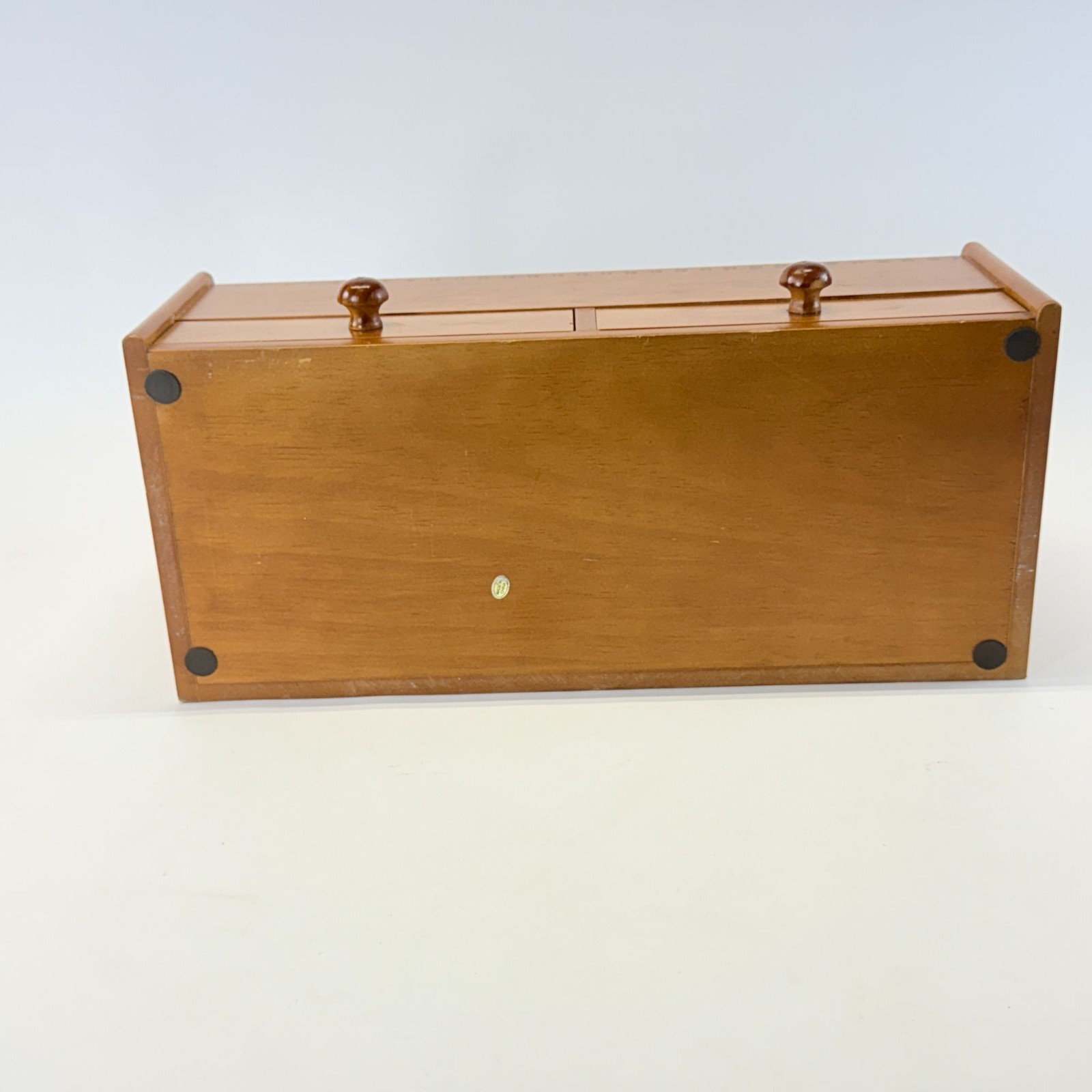 Vintage Wooden Bill Organizer 31 Slots Desk Mail Sorter Drawer