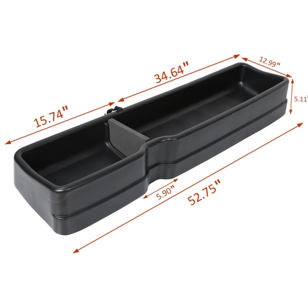 Ford F150 15-19 F250 F350 SuperDuty 17-19 Supercrew Underseat Storage Box Black