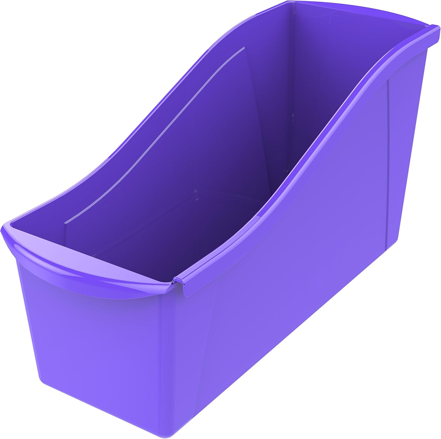 Large Book Bin, Interlocking Plastic Organizer for Home, Office and Classroom, P