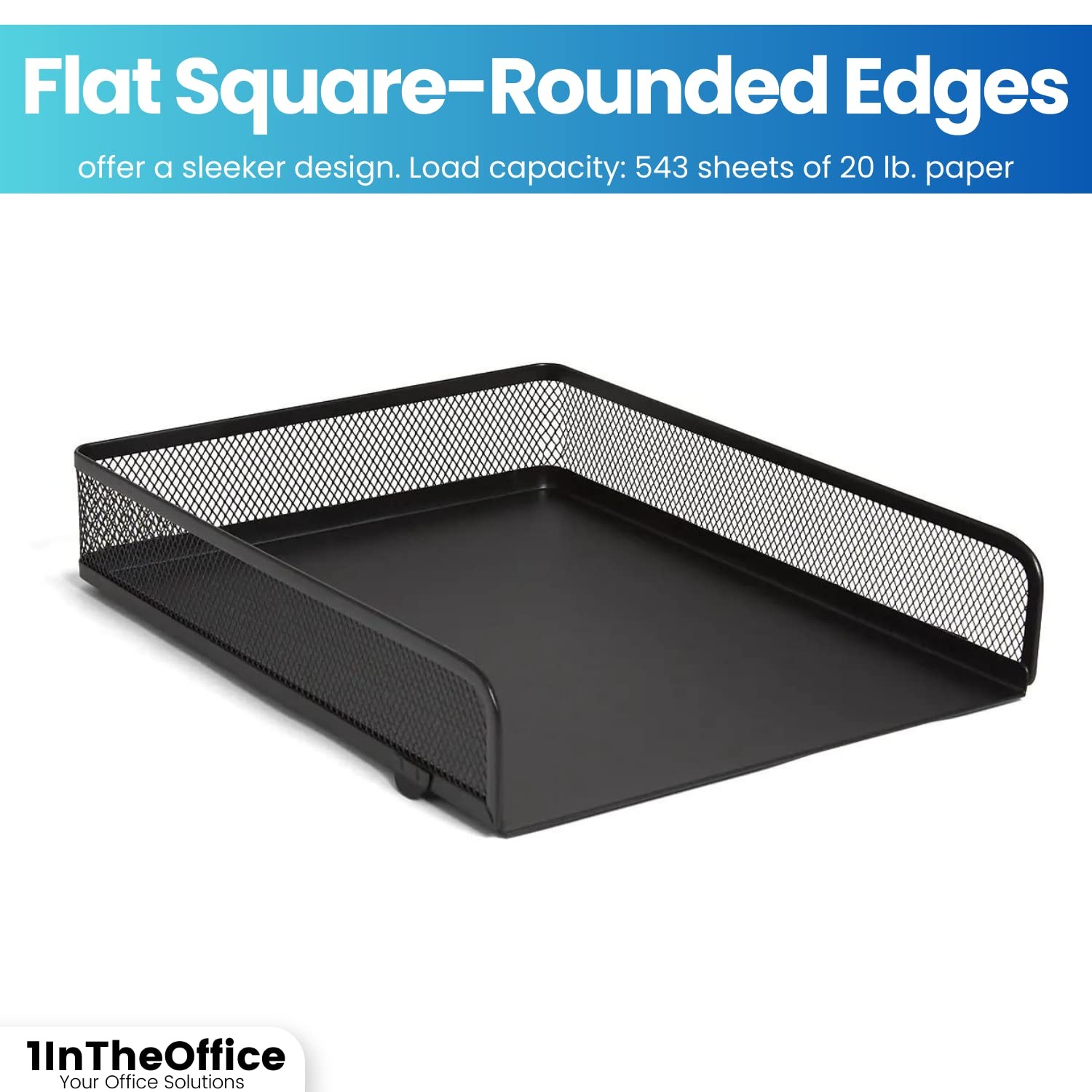 Desk Trays Stackable Letter Tray Matte Black Wire Mesh Front-Load Paper Tray …