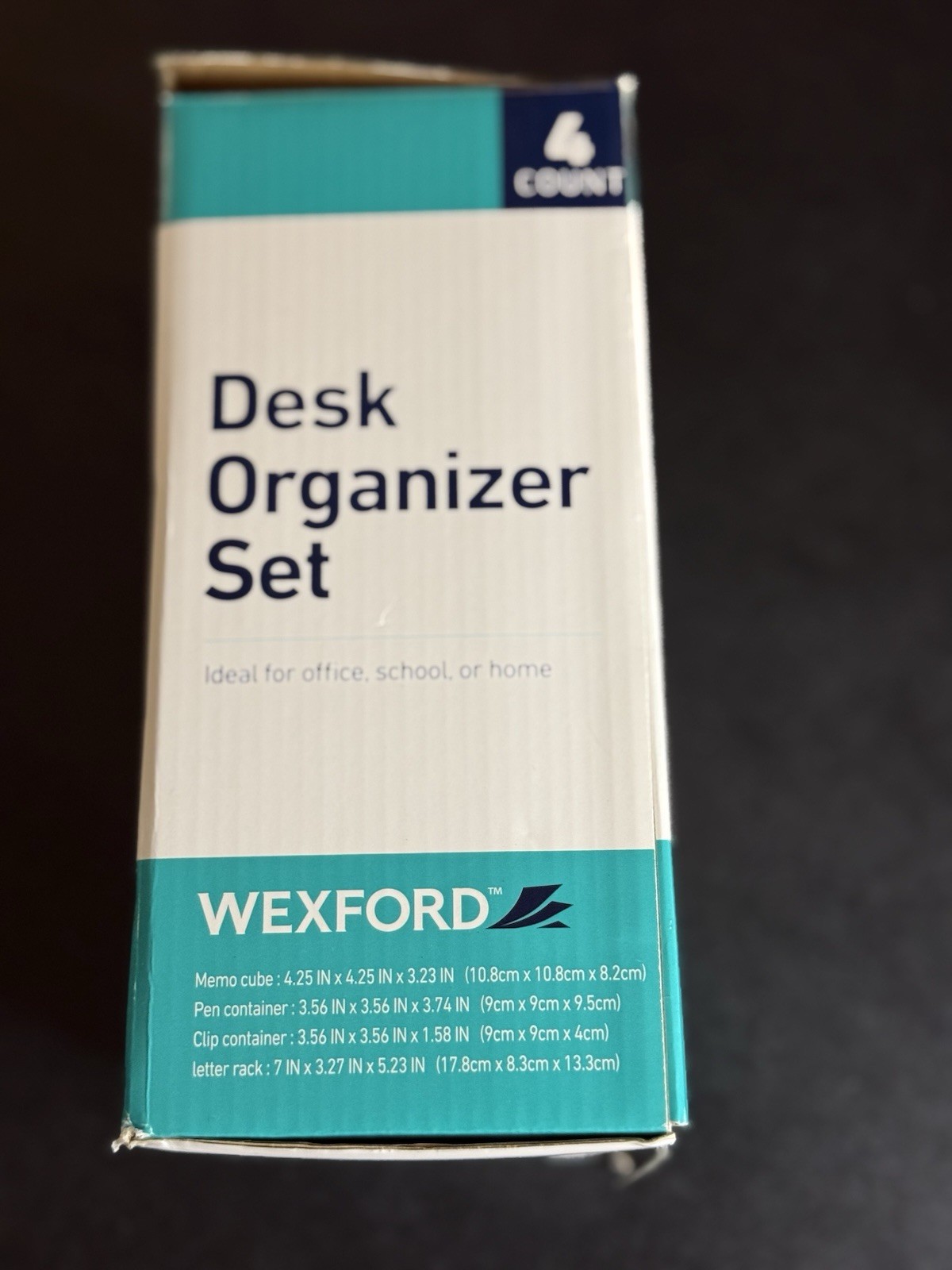 Wexford Desk Organizer 4 Piece Set, Ideal for Office, School, Home – Gold – New