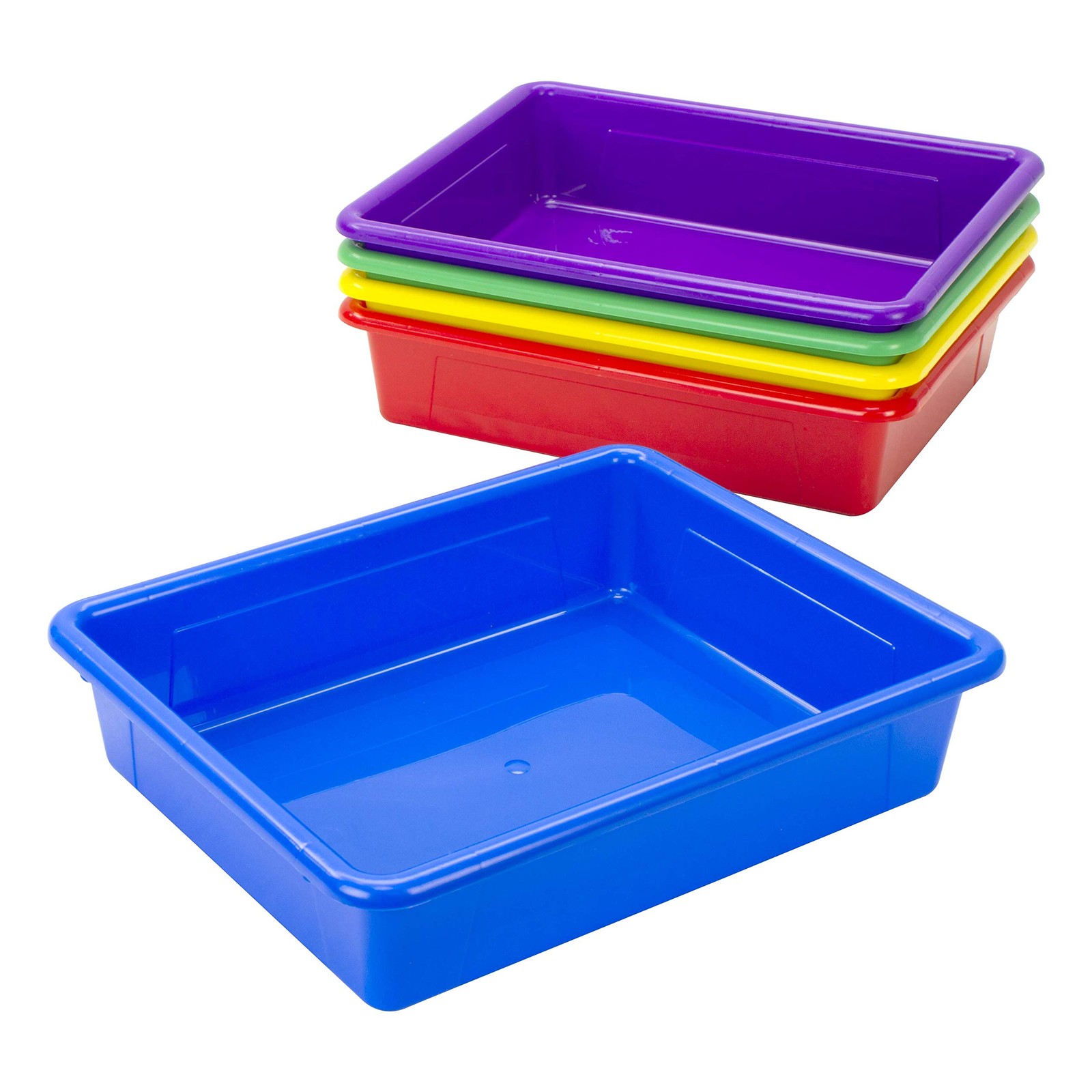 Letter Size Flat Storage Tray – Organizer Bin for Classroom, Office and Home,…