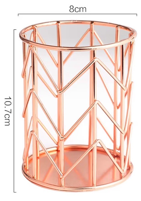 Pen And Storage Holders. Rose Gold