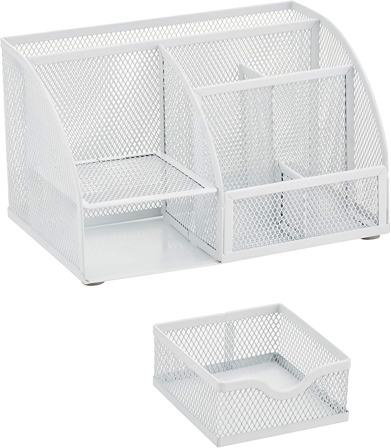 Mesh Desk Organizer Office with 7 Compartments + Drawer/Desk Tidy Candy/Pen Hold