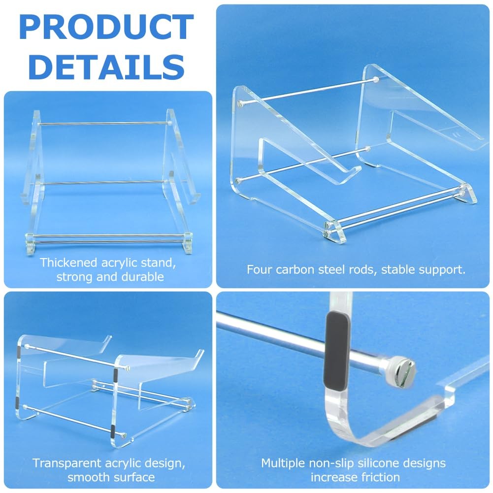 Bibabala Laptop Stand,Acrylic Stand for Desk,Ergonomic Transparent