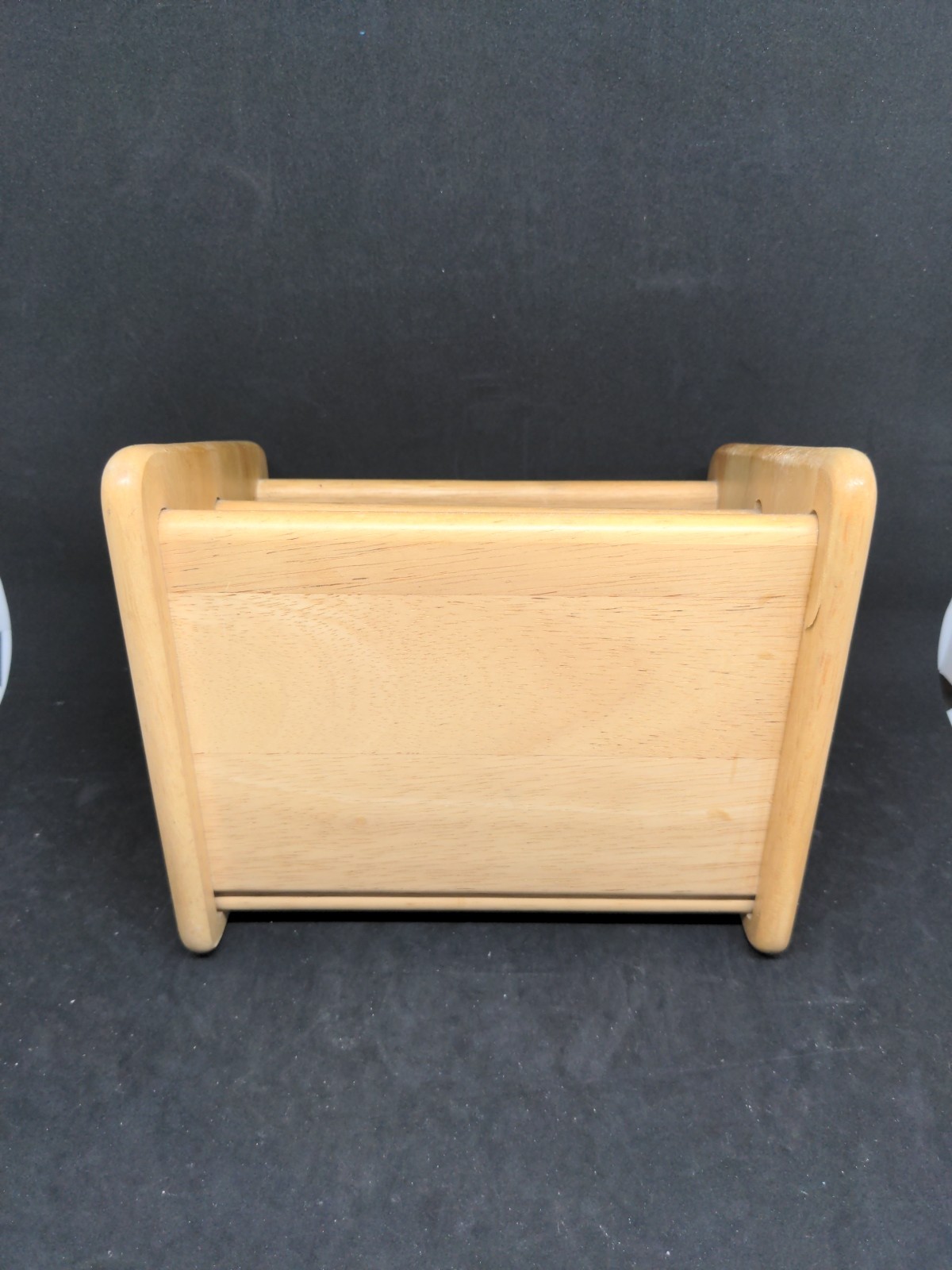 Two Compartment Oak Desk Organizer Wood 7″ x 6″ x 4.5″