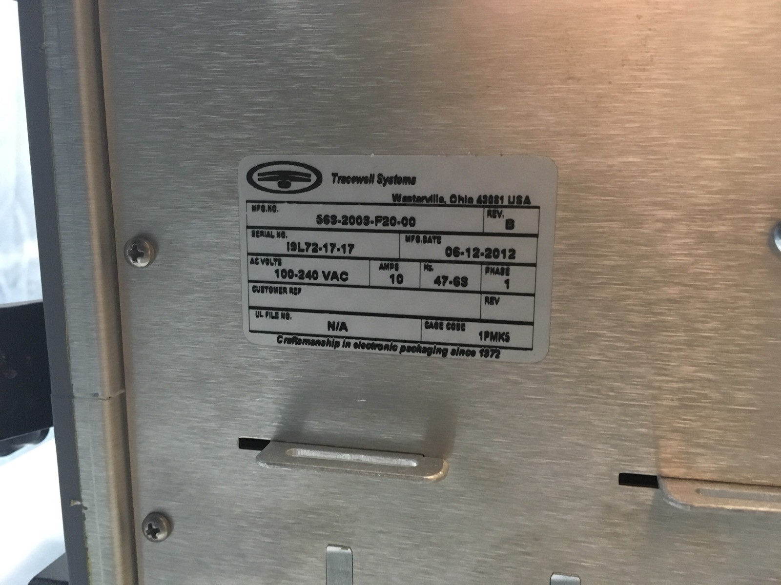 NEW Tracewell Systems 563-2003-F20-00 E-Tool 2 Drawer Assembly