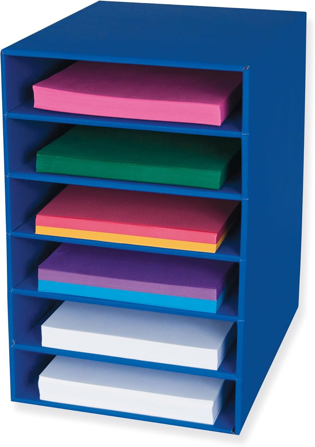 001312 6-Shelf Organizer, 13-1/2-Inch X12-Inch X17-3/4-Inch, Blue