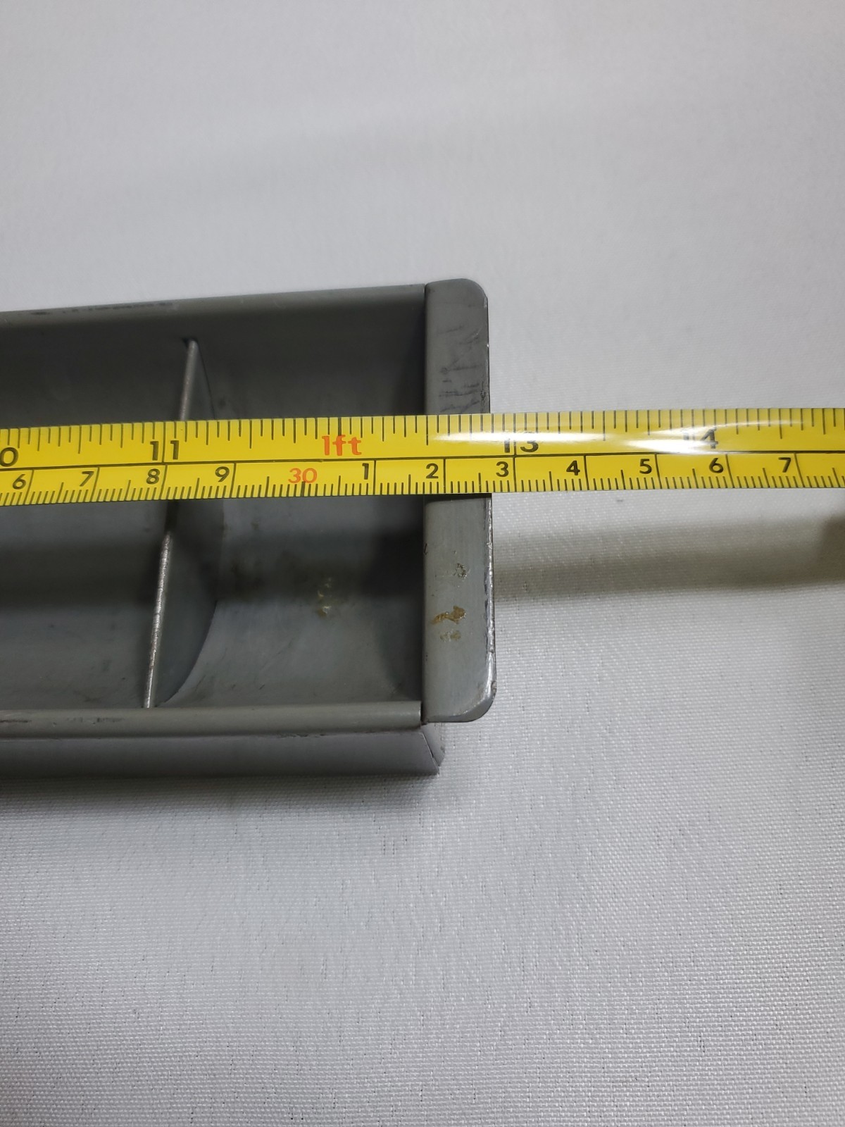 Vintage Steel Grey Desk Drawer Organizer Insert Tray Metal