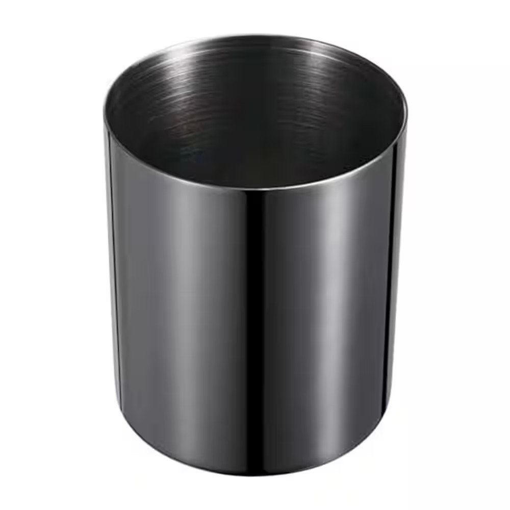 1-Pack Black Pen Holder Stainless Steel Mirror Finish Brushed Interior Modern De