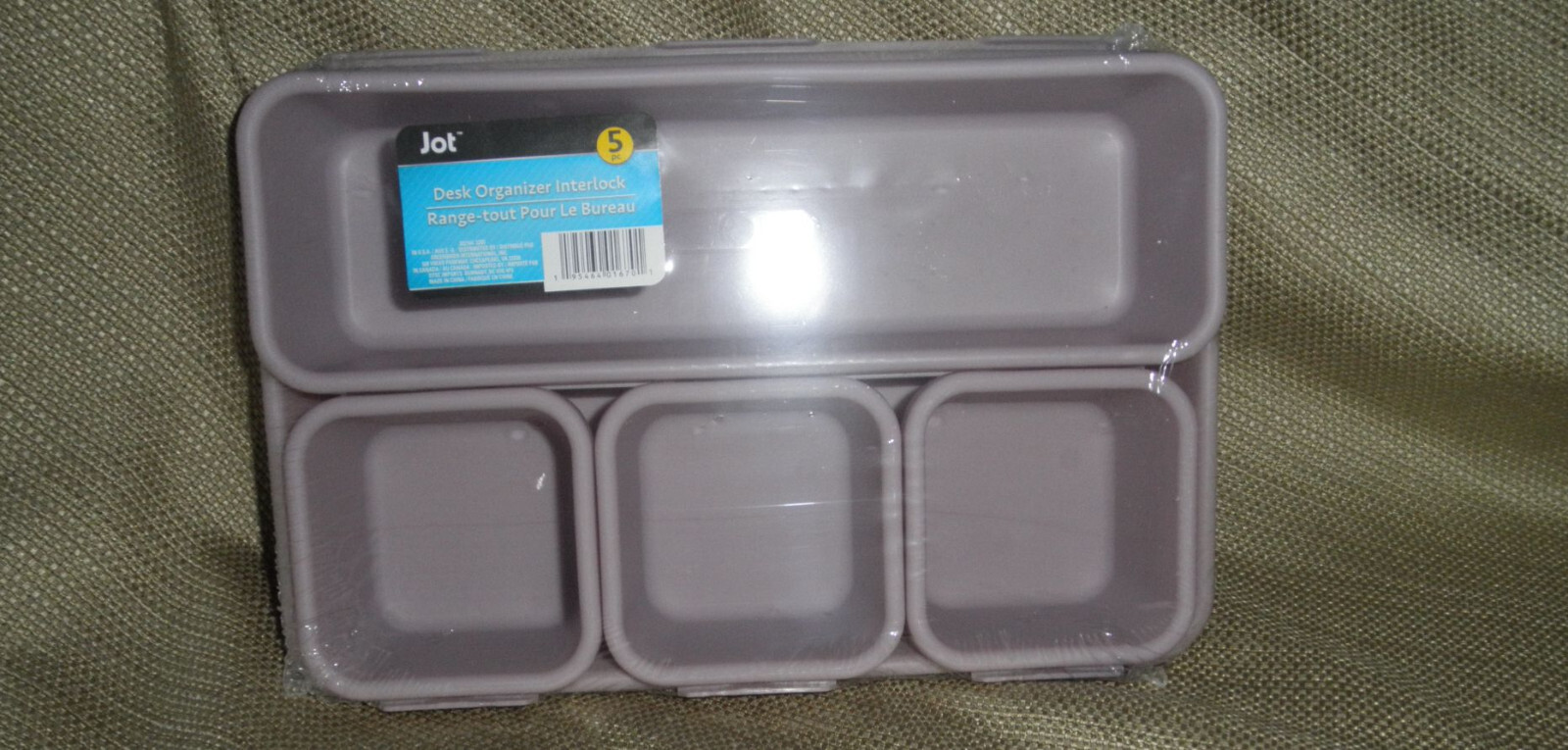 NEW by JOT, DESK ORGANIZER INTERLOCK 5 PIECES (LIGHT PURPLE) OFFICE, PLASTIC