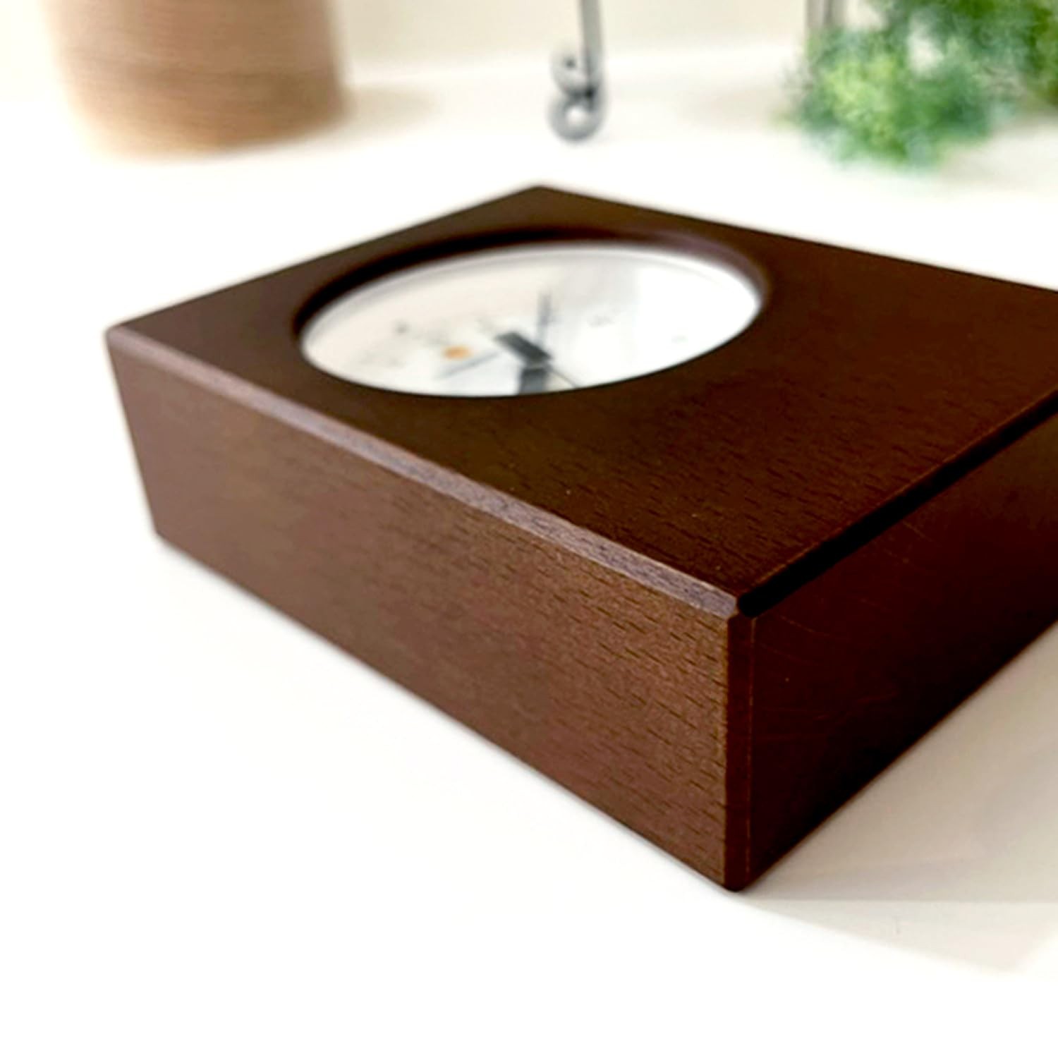 KATOMOKU Hygrometer Brown Rectangular Wooden Wall & Desk Japan