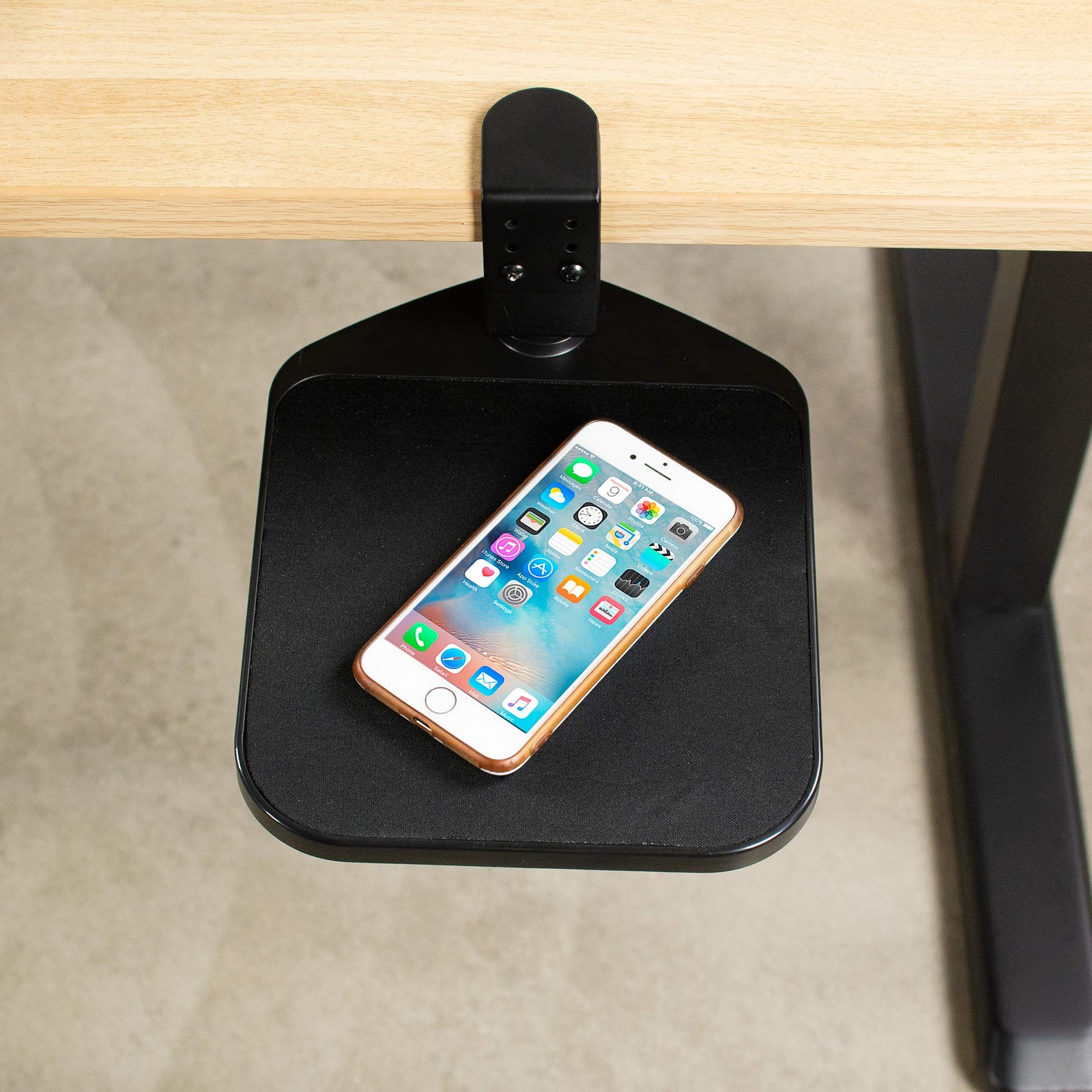 VIVO Clamp-on Mouse Pad Holder Platform, Adjustable 9.8L x 7.7W inches, Black