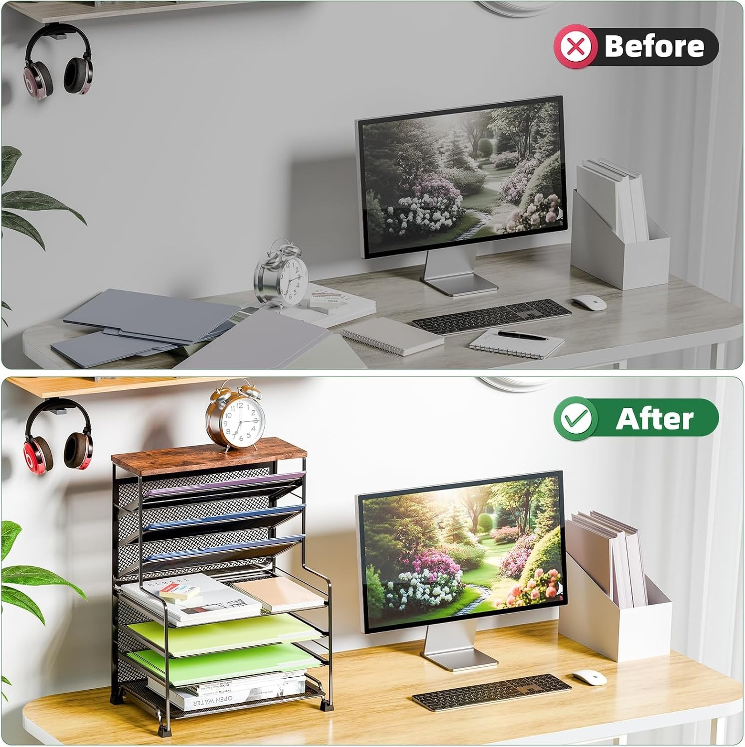 7 Tier Black Desk File Organizer x 2 – Home & Office