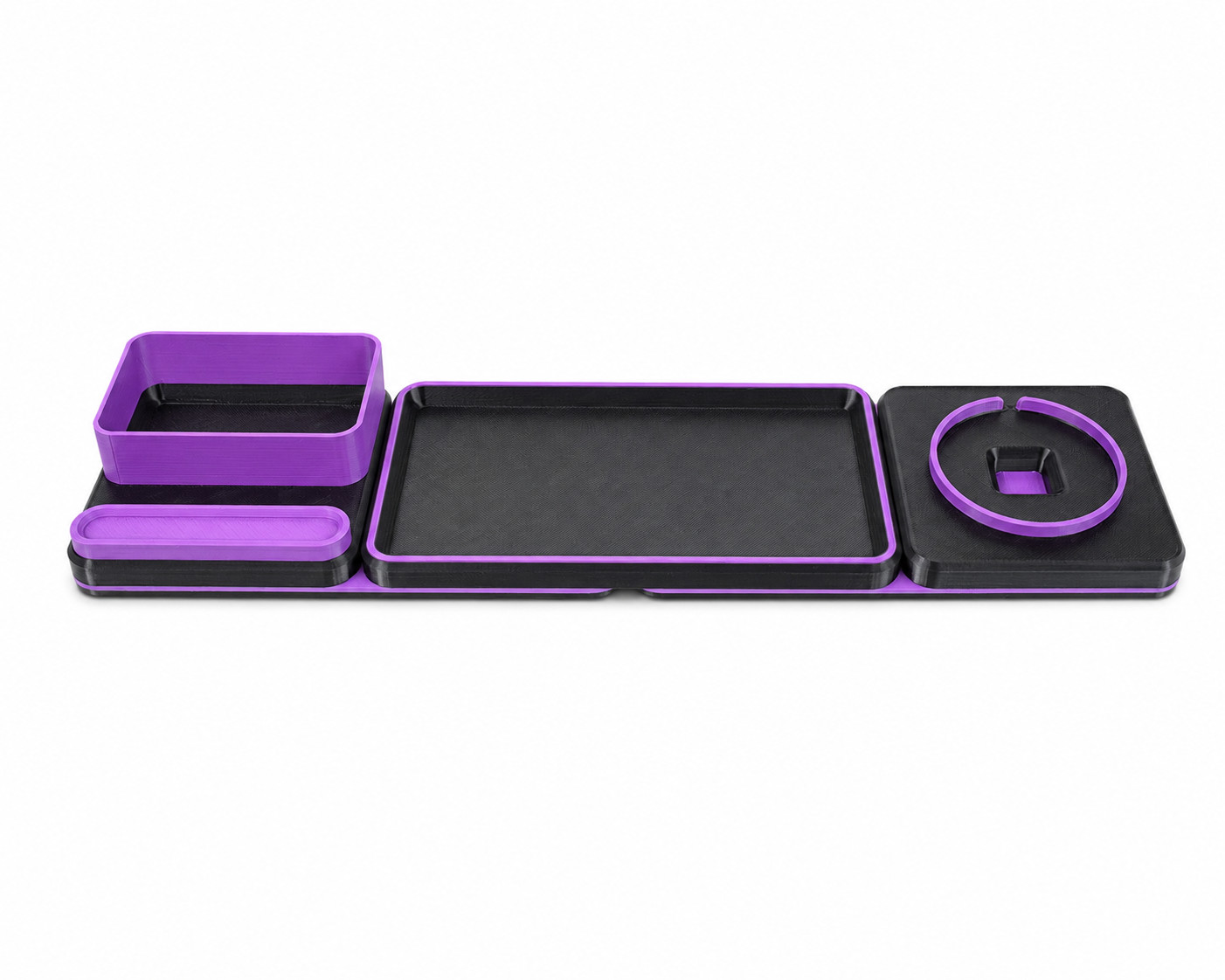 3D Printed Desk Organizer Phone Stand Pen Holder Professional Black Office Tray