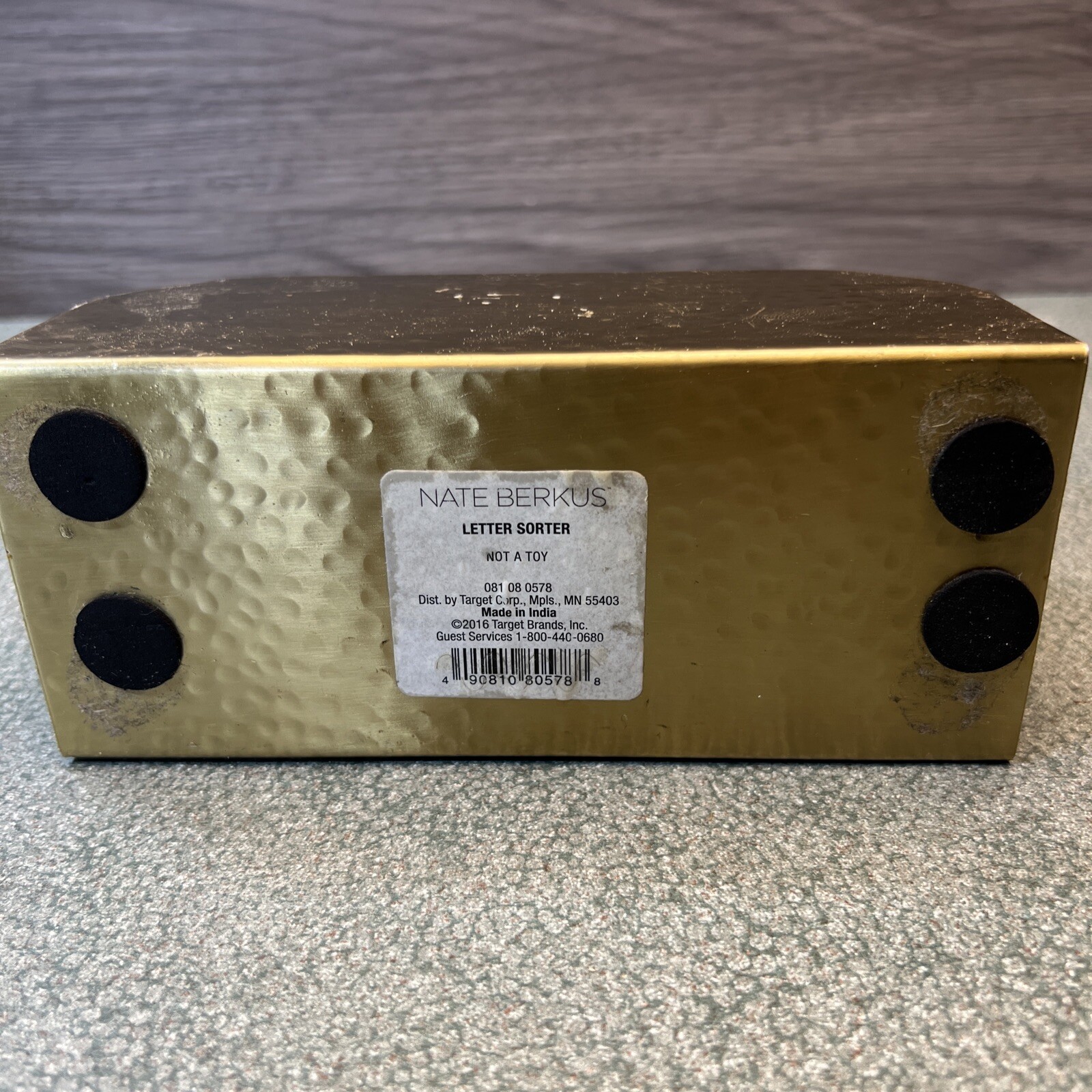 Nate Target Berkus Letter Sorter Desk Bills Organizer, , Hammered Brass India