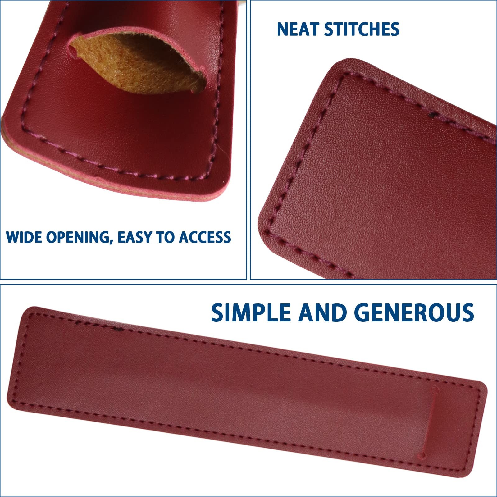 Leather Fountain Pen Case Sleeve Holder 5 Pack