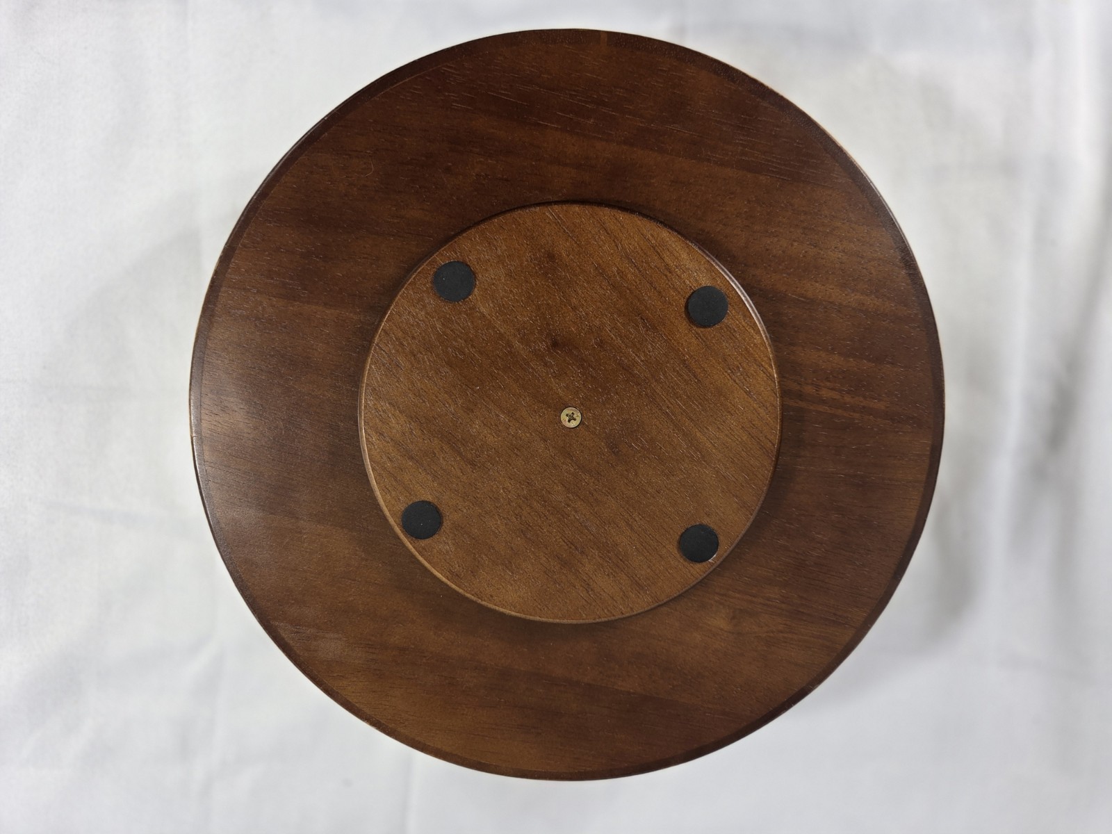 MCM Wood Lazy Susan Organizer Desk Kitchen Spinning Tray Dividers