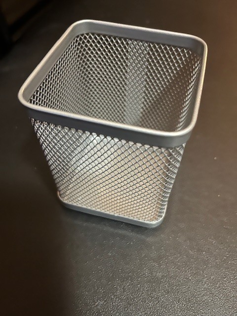 TRU RED Stackable Wire Mesh Pencil Cup/Pencil Holder Silver TR57576