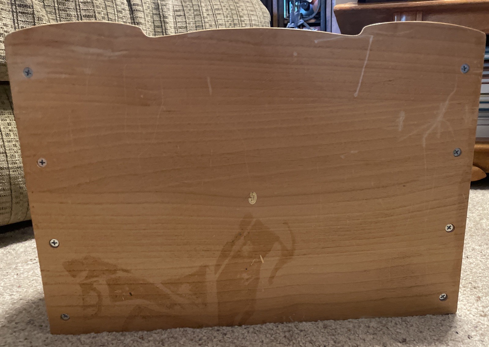 Wood Desk Top Organizer Wood Folder Paper Holder Two drawers. 15.5” W x 10.75 D