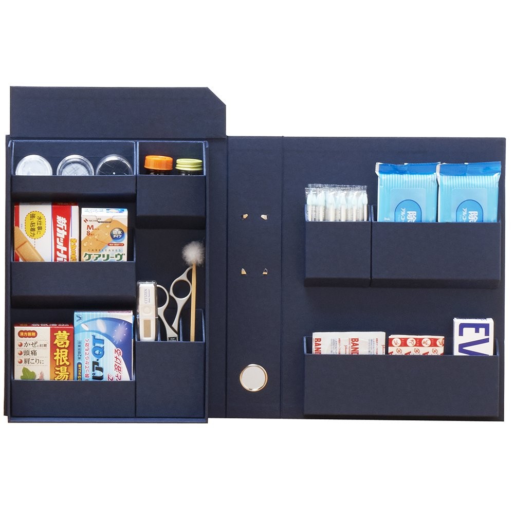 Nakabayashi LST-FA4NV Lifestyle Tool, Small Items, Storage Box, File A4, Navy