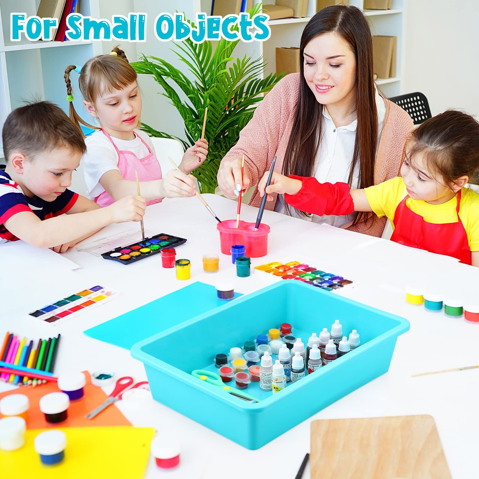 10 PCS Flat Storage Tray Organizer Bin Letter Size Paper Plastic