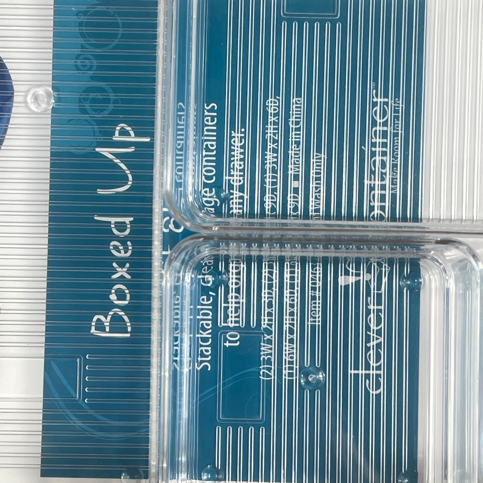 Stackable Drawer Organizer Clear Plastic Office Desk Supply Holder