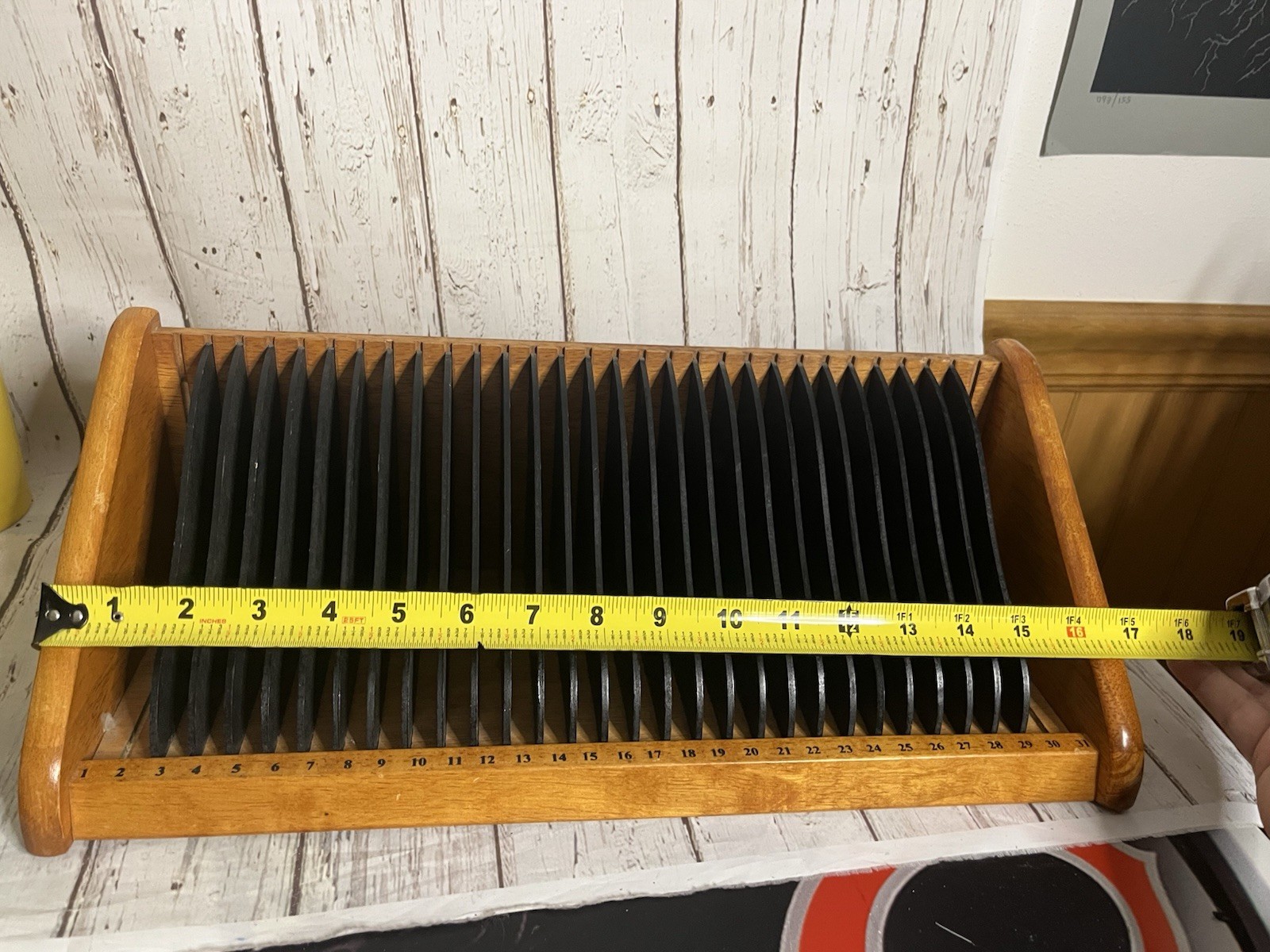 Vintage Wooden 31 Slot Mail Sorter Desk Organizer Preferred Stock 17″ x 7″