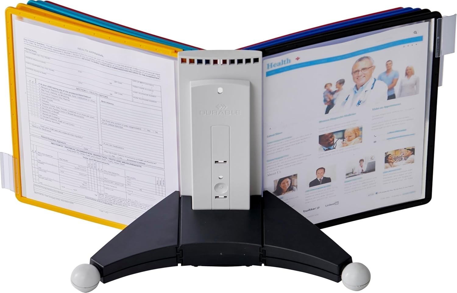 Desktop Reference System W/ 10 Double-Sided Panels Letter-Size 8.5″ x 11″ Inches