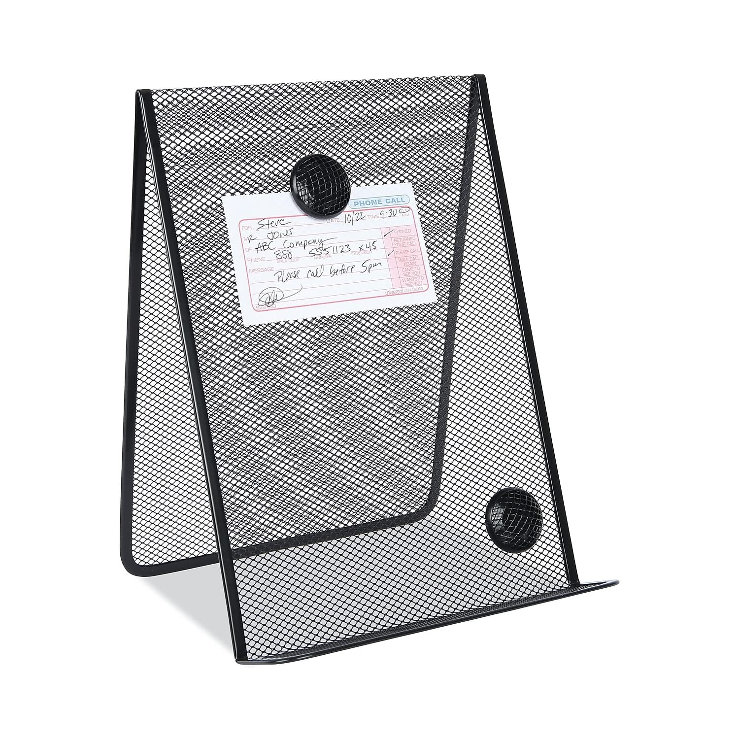 Universal Metal Mesh Document Holder Standing 35 Sheet Capacity Metal Black