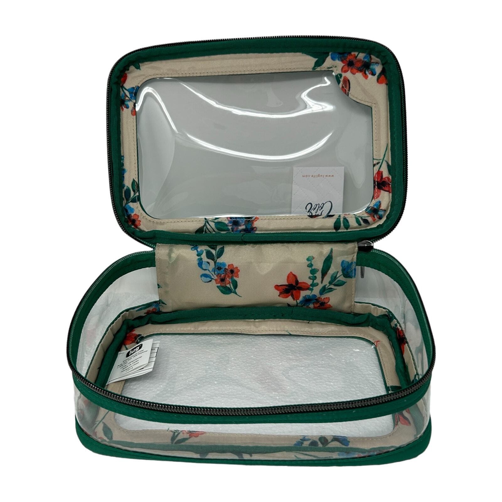 Lug Clear View Zip Storage Pouch Kelly Green Organizer Pencil Craft Desk Travel