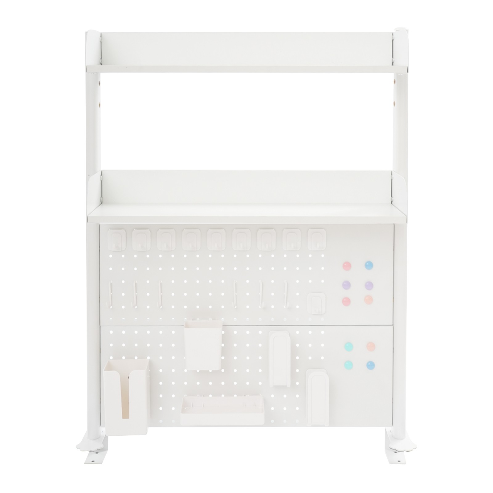 Clamp-on Desk Shelf with Pegboard, Clamp On Desk Bookshelf Desk Above Organizer