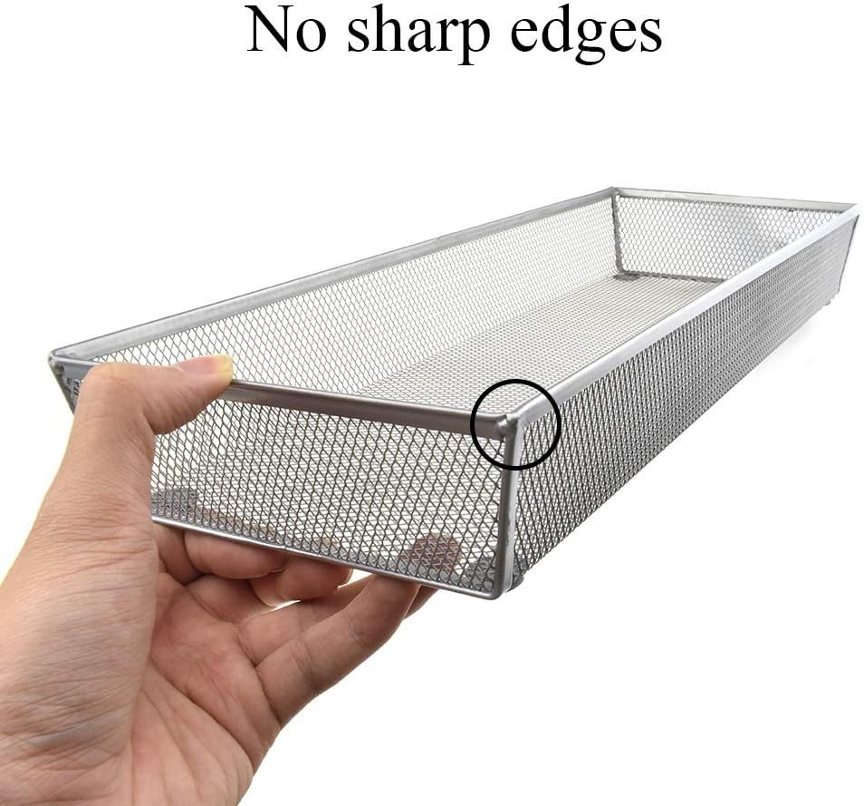 Multi-Functional Mesh Tray 15×6 inches – Stylish Storage for Desk & Kitchen