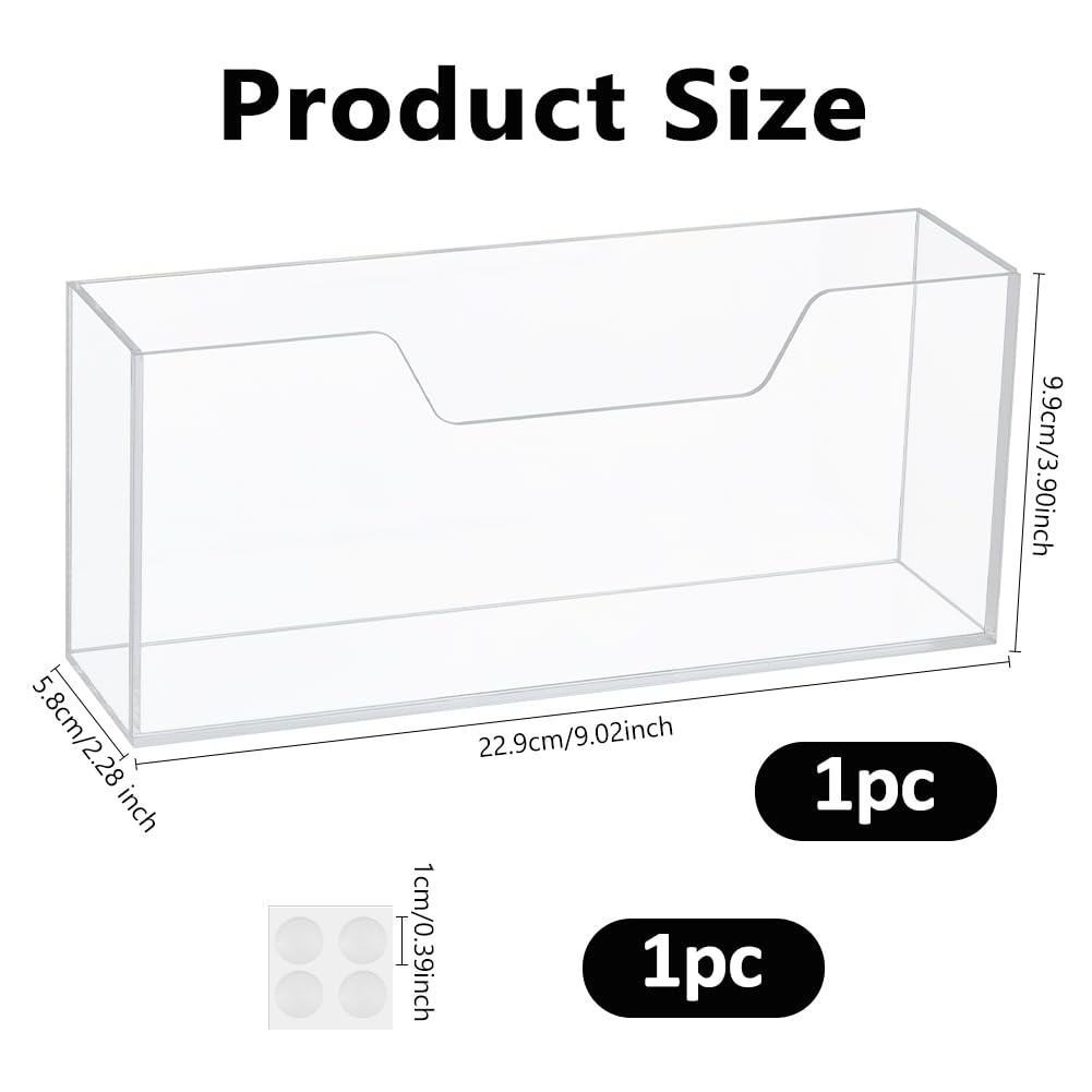 1Pc Acrylic Holders Tabletop Organizer Boxes Clear File Rack Countertop Lette…