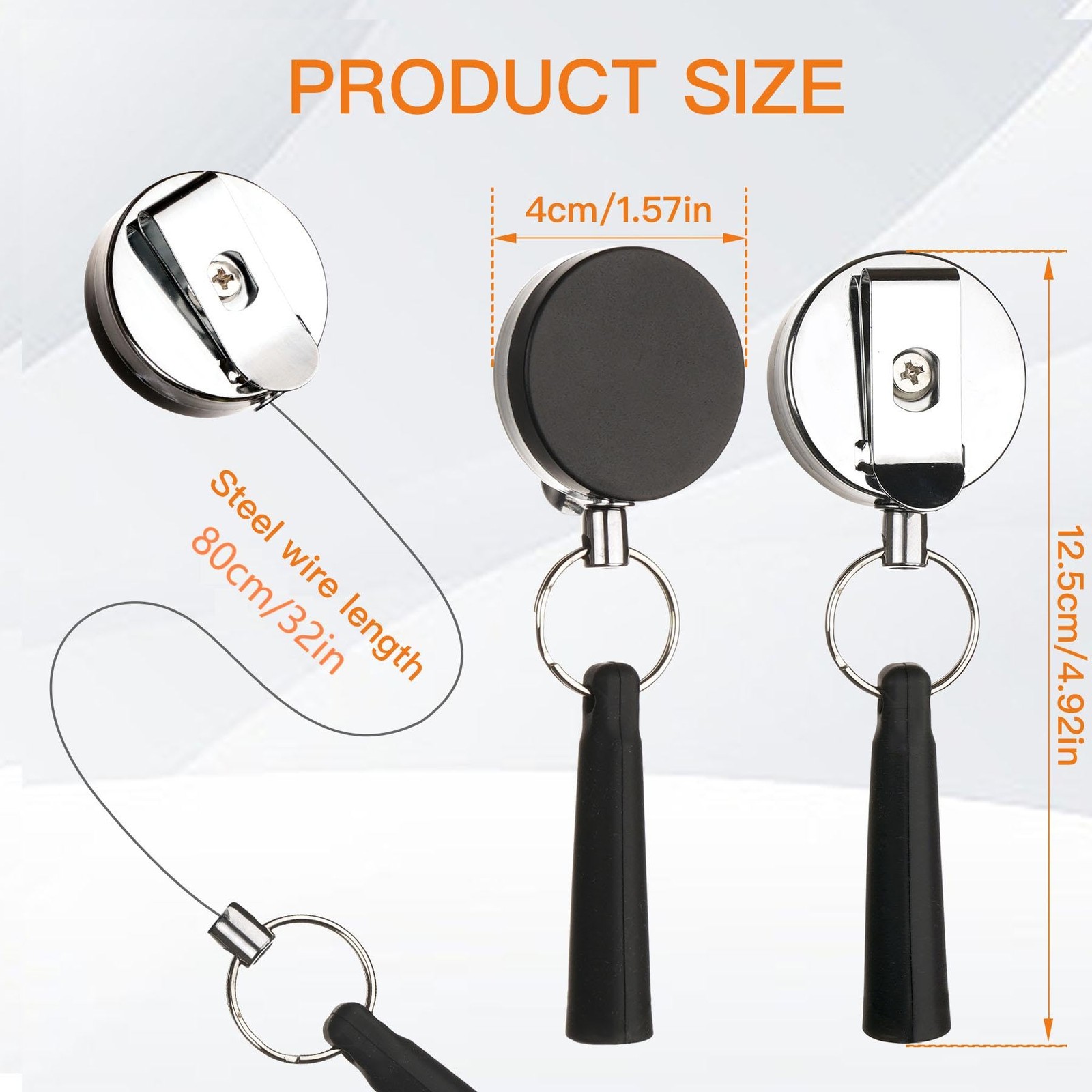 8 Pieces Heavy Duty Retractable Pull Pen Pencil Holder,Ideal Grip for Markers an
