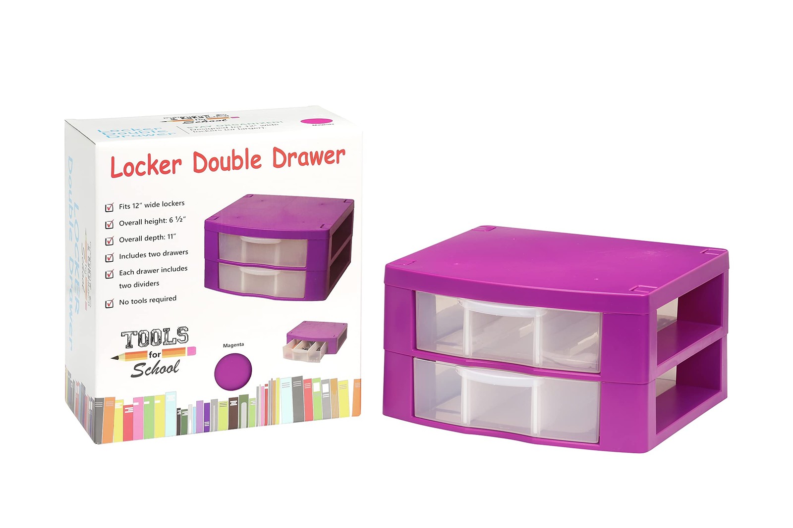 Locker Drawer. Includes 2 Removable Drawer Dividers. Heavy Duty. Fits 12″ Wid
