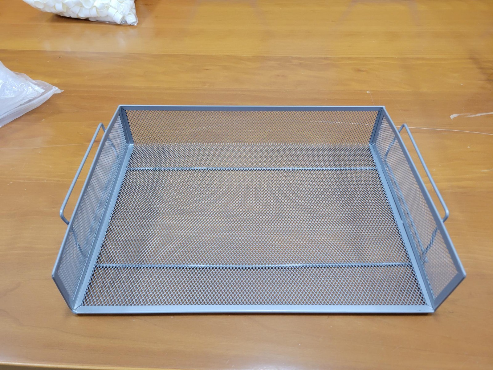 Workstation letter Size Desk Tray Organizer, Wire, Gray