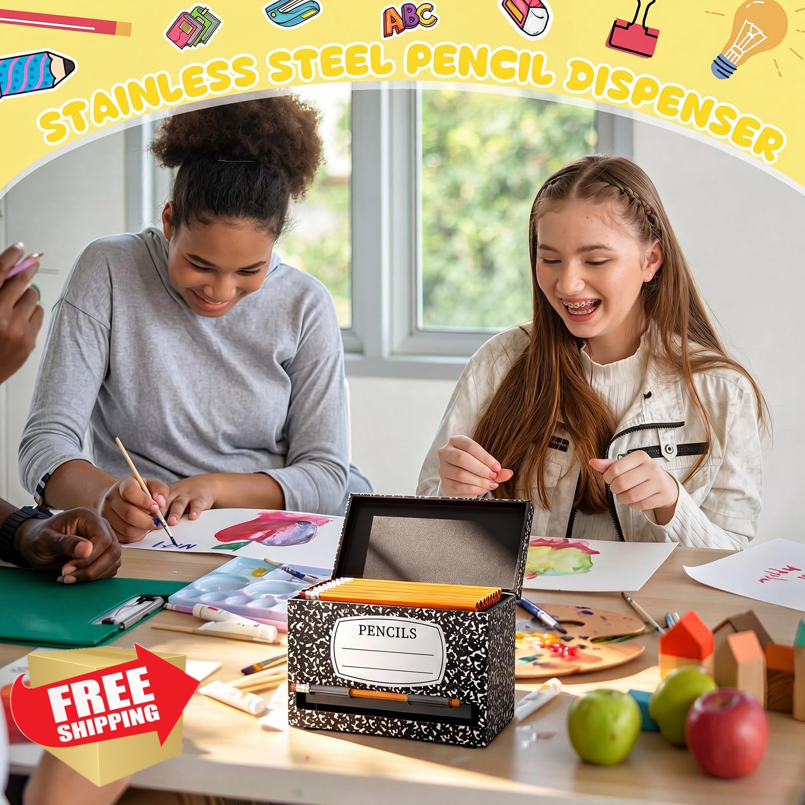 Yalikop Notebook Black Pencil Dispenser