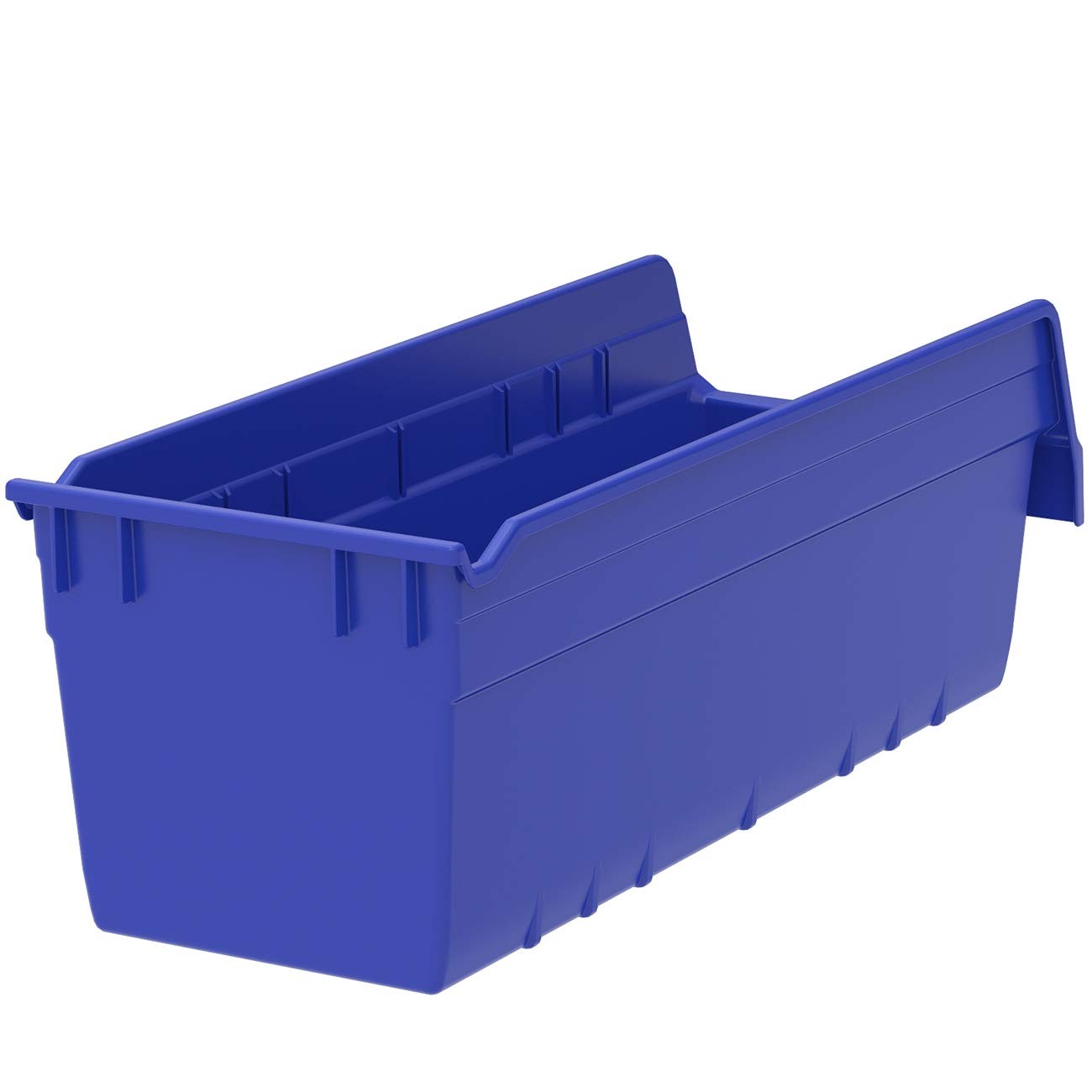 30098 Plastic Nesting Shelfmax Storage Bin Box 18inch X 6inch X 6inch Blue 10