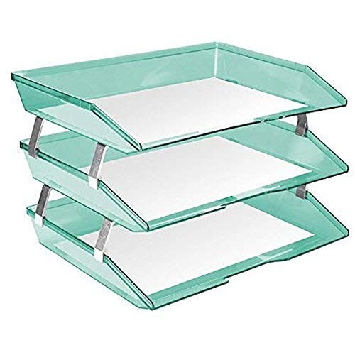 3 Tier Letter Tray Side Load Letter Size A4 Desktop File Organizer Plastic