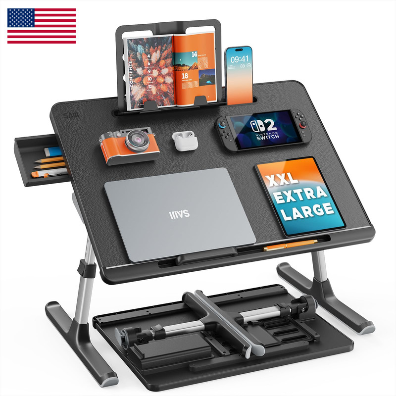 Laptop Bed Tray Desk Saiji X-Large Adjustable Laptop Table Foldable Laptop Desk